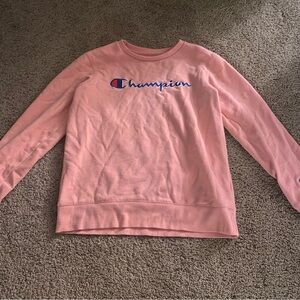 Champion Athletic Crewneck Sweatshirt — Pink